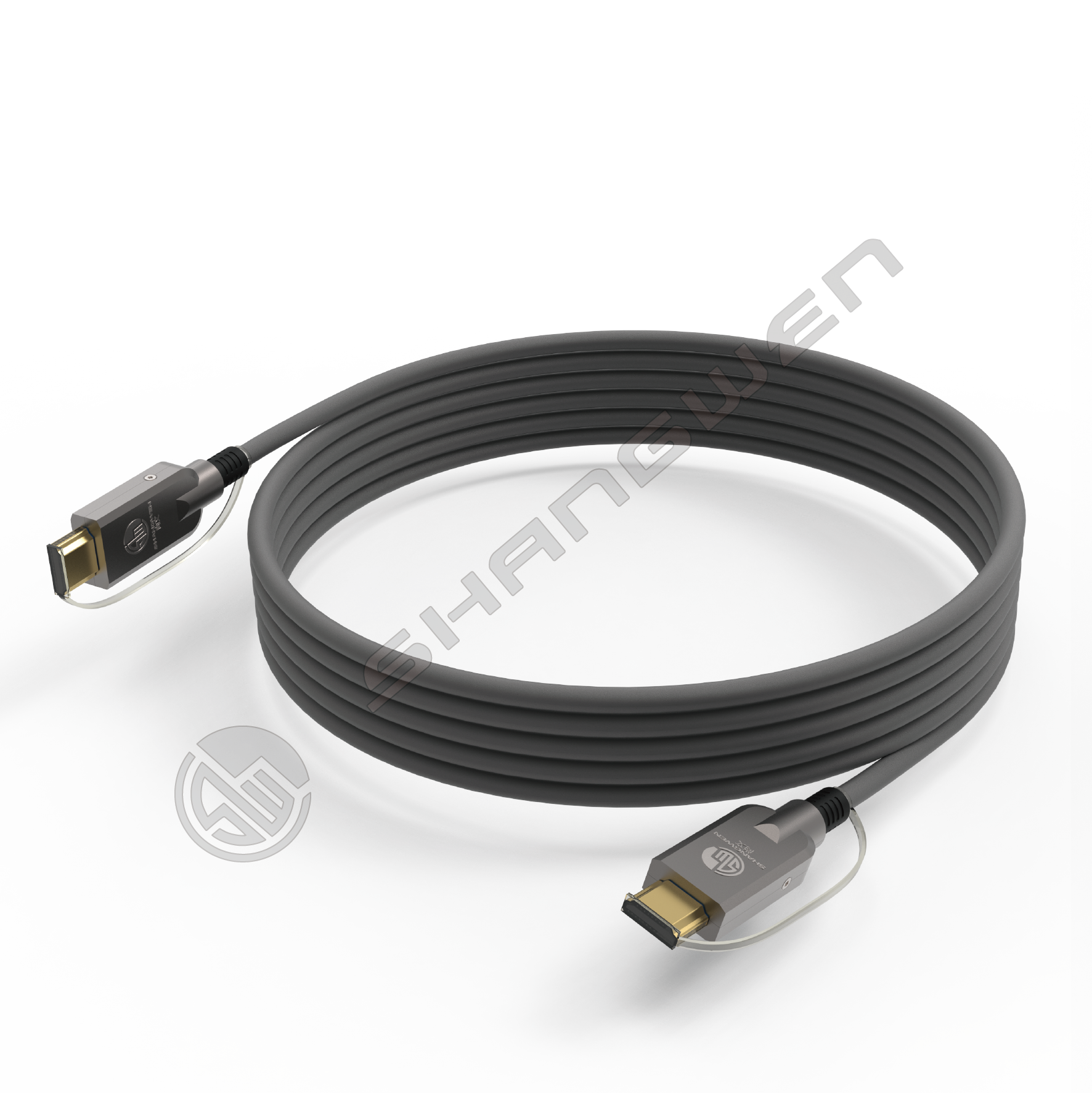 2.1 HD Link Port Fiber Optic Cable TPU Shell Stainless Steel 304 Armored Tube Silicon Line Chip 4K 60Hz 8K 144Hz OD 6.0mm