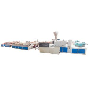 Damp-Proof WPC Desk Profile Production Line , WPC Wall Panel Profile Extruder