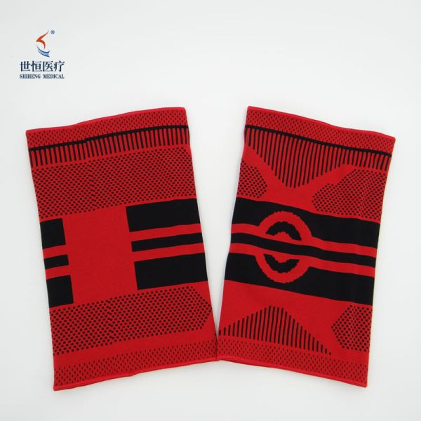 Quality 3D nylon spandex elastic knit compression knee brace support wholesale
