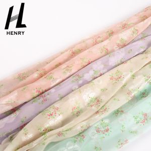 ODM Printed Chiffon Material Wedding Dress Tulle Fabric