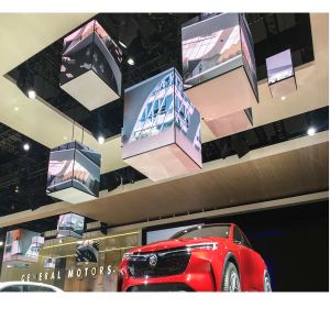 Cheap Corner Led Cube Display Indoor Full Color on Pairs 5 Sides P2.5 320*320*320mm Screen Indoor P3 Hotel Advertisement Mall for sale