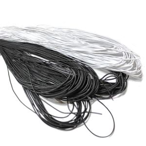 2.5mm Black Elastic Cord For Jewelry / Braided Stretchy Black String