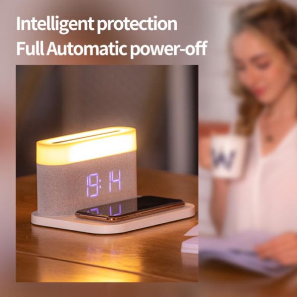Simplified Wireless Charging Night Light 15W Fast Charging Clock Night Light