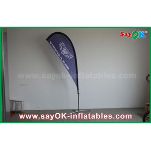 Event Advertising Teardrop Beach Flag Feather With Logo Printing Oxford Cloth