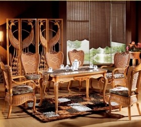 Quality Rattan Wood Dining Set RWDS 04 wholesale
