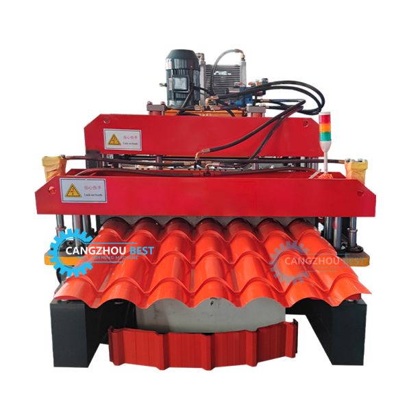 Color Steel PLC Control Double Layer Roofing Sheet Bamboo Tile Roll Forming