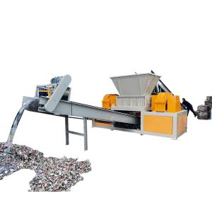 2300KG Double Shaft Tire Shredder for Scrap Tire Processing in Manufacturing