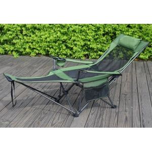 Portable Folding Adjustable Reclining Leisure Mesh Camping Chair With Removable