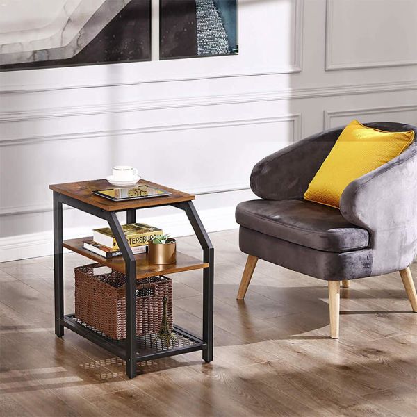 Multi-functional Side Table for Home, Industrial Design 3-layer Side Table, Side