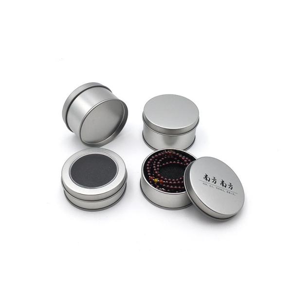 Quality Cylinder Rustproof Printed Tin Boxes Multipurpose With PVC Window wholesale
