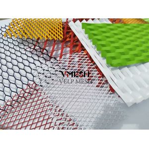 Architectural Facade Design Cladding PVDF Decorative Aluminum Expanded Mesh