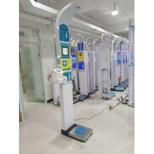 Coin operated height measurement weighing vending scales with body composition