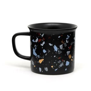 2020 new marble mosaic ceramic solid color mug with decal on glaze