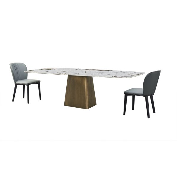 Modern Style Marble Metal Dining Table Restaurant Tables 8/10 Chairs Set for