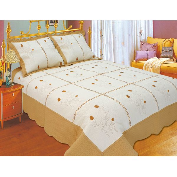 Quality Leaf Pattern Embroidery Quilt Kits With High Standardized Production Line wholesale