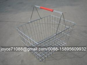 China Convenient Metal Shopping Baskets , Supermarket / Grocery Store Baskets on sale
