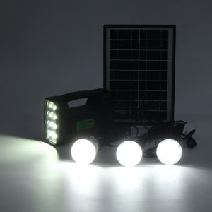12PCS SMD LED 3W 4W 5W Indoor Solar Lighting Kit With 4Ah Lead Acid Batttery