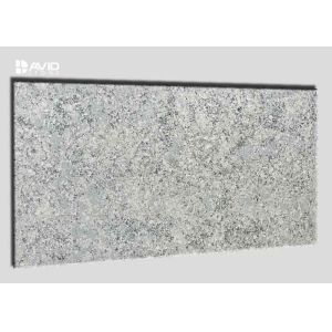 Grey Marble Quartz Stone Slab Glossy Polished For Bench / Worktop Making