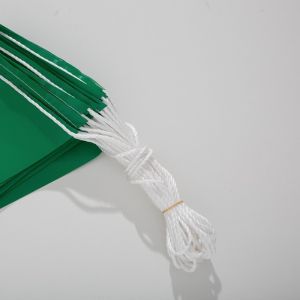 PVC Triangle Custom Made Pennants Flags Green Safety For Construciton And