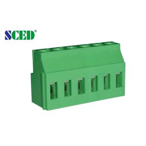 Cheap Vertical Wire Inlet 5.08mm 10A PCB Terminal block Stackable Type Green for sale