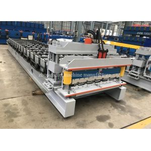 Cheap High Rib Glazed Metal Roof Sheet Making Machine With 8m / Min Processing Speed for sale