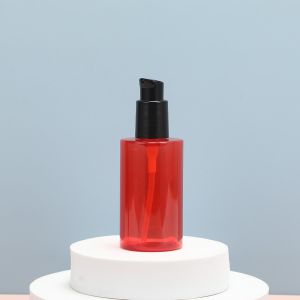 UV Electroplated PMMA Lotion Bottles Customizable Collar White with Clear Cap