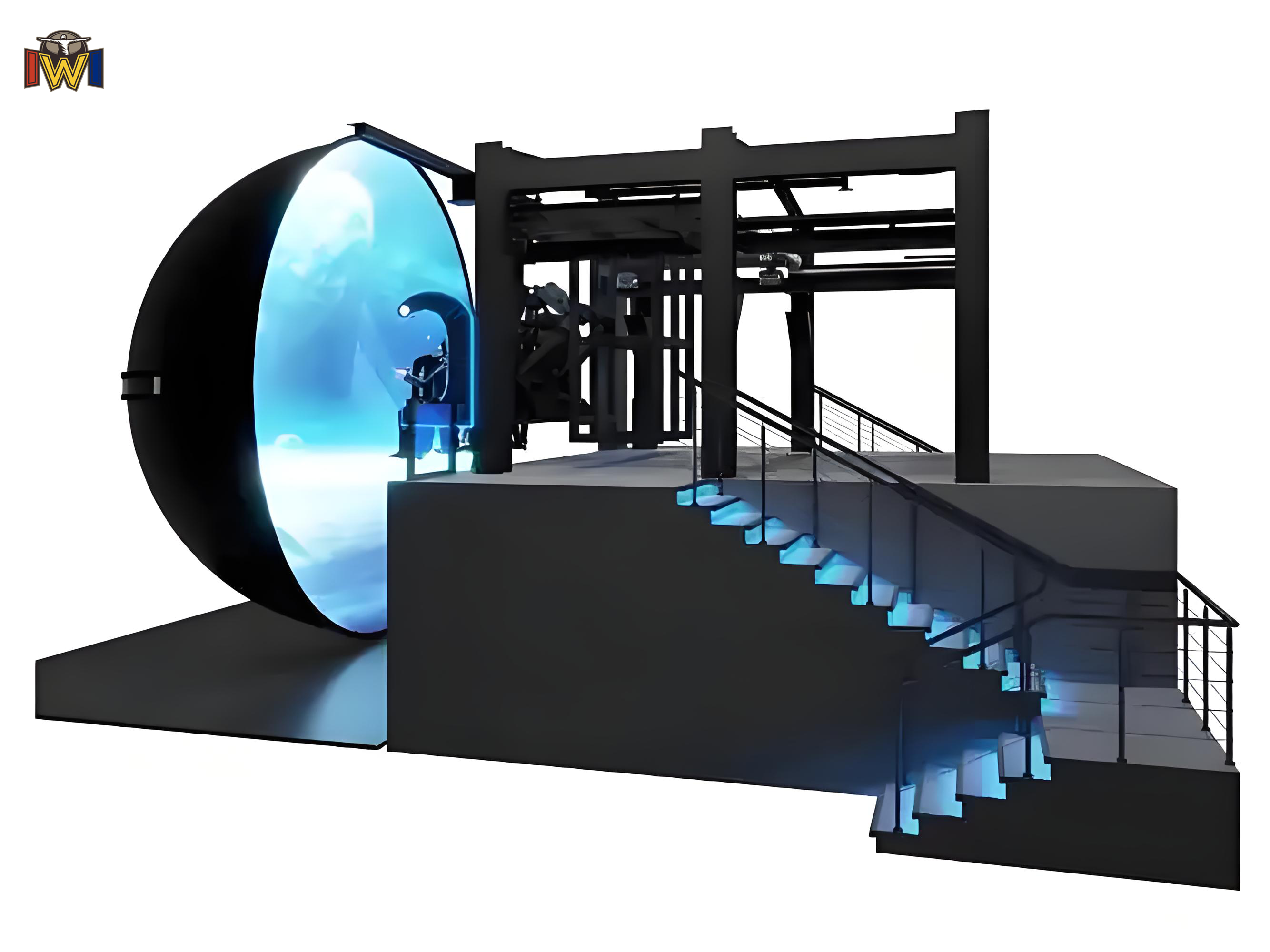 Immersive VR Dome Cinema with 8K Resolution and 3-5.2m Screen for 4-20 Players