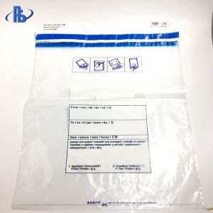 Moisture Proof Tamper Evident Security Bags Transparent / Opaque White Optional
