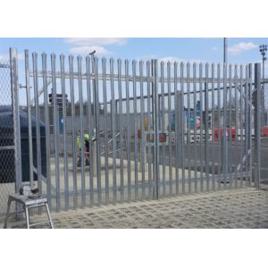 2.4m W / D Type Galvanized Steel Palisade Fencing Sustainable