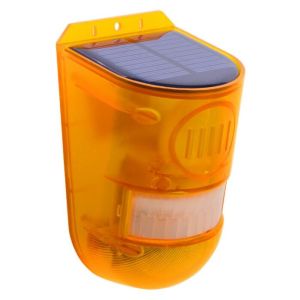 5V*80mAh Polysilicon Solar LED Fence Lights 24 Hours Silent Alarm