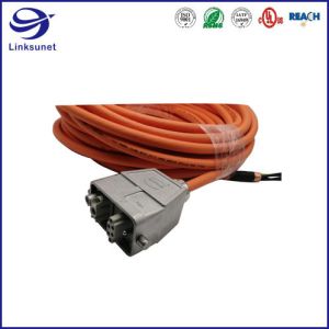 Security Wiring Harness With HanB 10B IP65 Panel Aluminum Connector