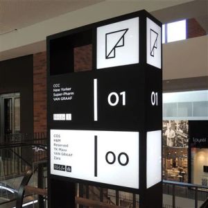 Professional Shopping Mall Wayfinding Signage Customized UKCA ISO CE Approved