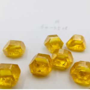 6-10ct orange yellow HPHT lab grown diamond uncut rough diamond
