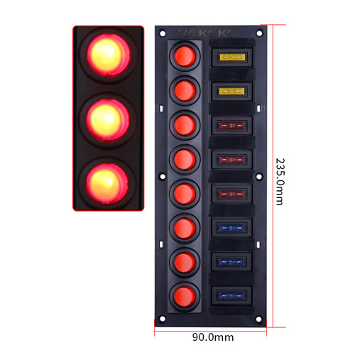 Black 12v Rocker Switch Panel , IP68 3 Way Rocker Switch Marine