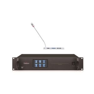 6.3mm Jack Wired Conference System Max 110 units Omnidirectional Camera Tracking