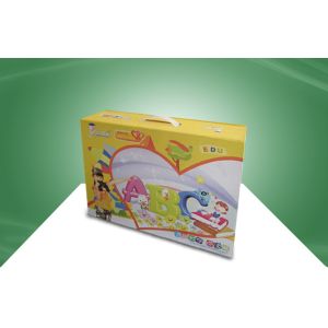Stationery Custom Printed Corrugated Boxes With Plastic Hondle