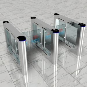 Pedestrian Swing Barrier Gate Biometric Access Control Turnstiles Security