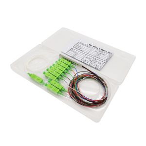1x8 Steel tube type 1M SC/APC fiber optic pLC splitter