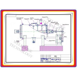 Mechanical / Packing Seal Vacuum Paddle Dryer High Drying Efficiency