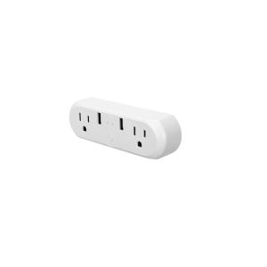 US Smart Double Plug With 2 USB Control Two Plug Invidually