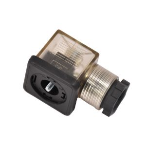 2PE 3PE Solenoid Valve Plug Base Wirable Controller LED Connector For Industrial