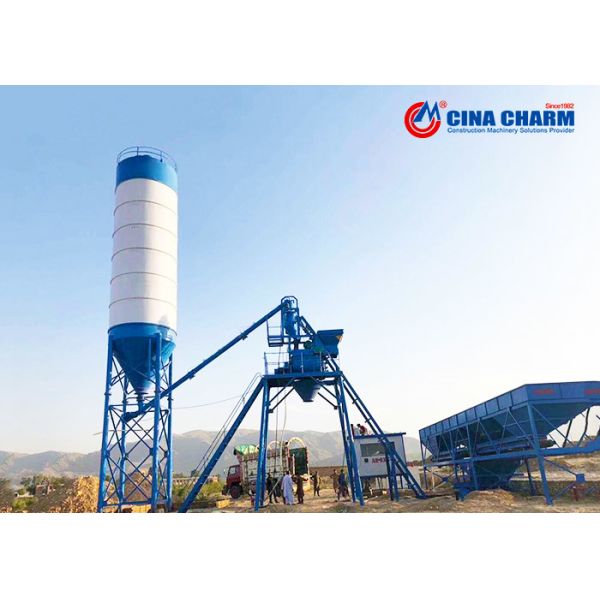 25CBM/Hr HZS25 Concrete Mixing Plant Unloading 3.8m Concrete Batching Machine