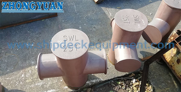 JIS F 2804-1976 Single Bitt Pipe Fabricated Ships Cross Bitt Ship Mooring Equipment