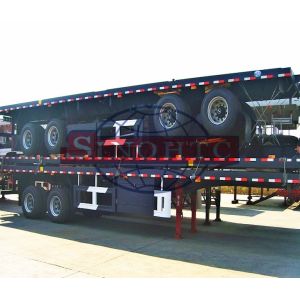 Two Axle Container Semi Trailer 12 Pcs Tire T700 Strong Steel Material
