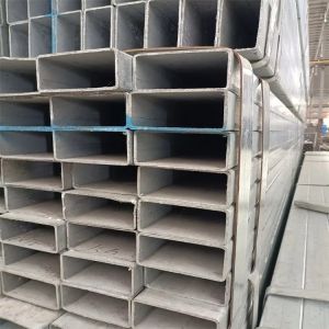 Carbon Steel Galvanized Rectangular Non Oiled Hollow Steel Tubing 12m