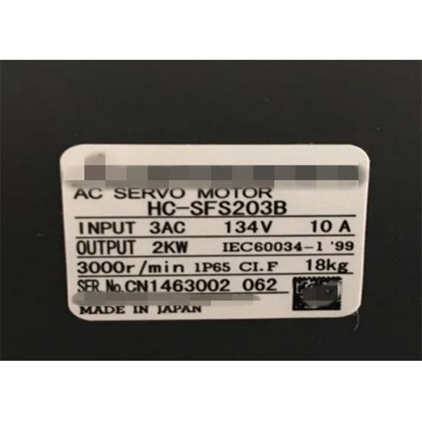 MITSUBISHI Melservo HC-SFS series Medium inertia power motor HC-SFS203B from