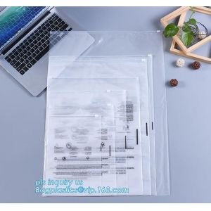 water resisting plastic garment packaging slider zipper pouch, slider bag zipper