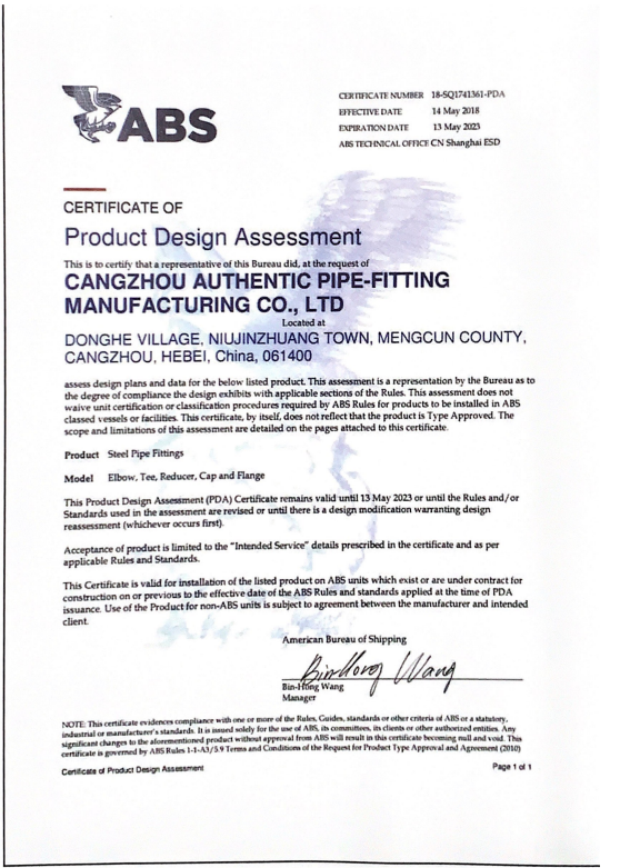 Butt Weld Ss306 Sch40 6 Stainless Steel Pipe Caps Cold Pressing