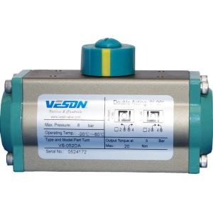 Double Acting Rotork Type Pneumatic Actuator with VS-052~VS-400 Model and Travel