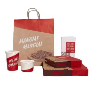 Multi-Food Compartment Takeaway Boxes Custom Printed Eco-Friendly Paperboard